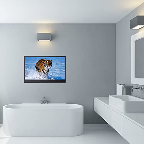 Soulaca 27 inches Black Color Smart Bathroom Waterproof IP66 LED TV Android DTV (ATSC) Built-in WiFi Bluetooth IP66 Waterproof Model