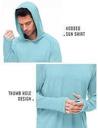 Hoodies for Men Rash Guard UPF50+ Sun Protection UV
