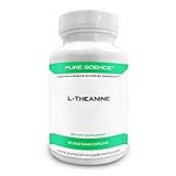 Pure Science L-Theanine Supplement 400 mg  Supports Cognition, Improves Mental Performance and Mood - 50 Vegetarian Capsules