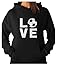 Tstars Love Soccer Hoodie - Sporty Hoodies for Women & Teen Girls - Apparel Gift Idea for Coaches Fans Players Medium Black