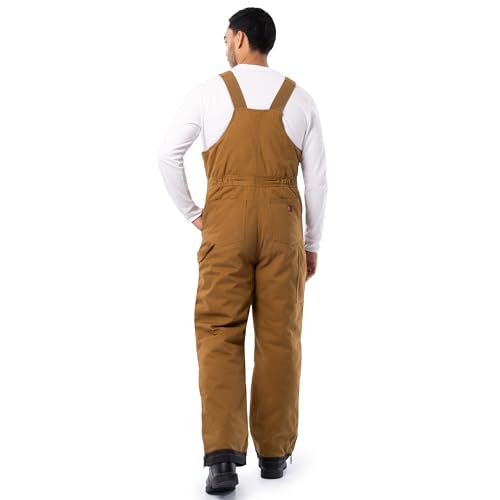 WRANGLER RIGGS WORKWEAR MEN’S INSULATED DUCK BIBS, DUCK BROWN, XX-LARGE