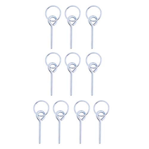 image for Prettyia 10 Pieces Awning Tent Poles Rings Connector 1-3 Pins Ultralig