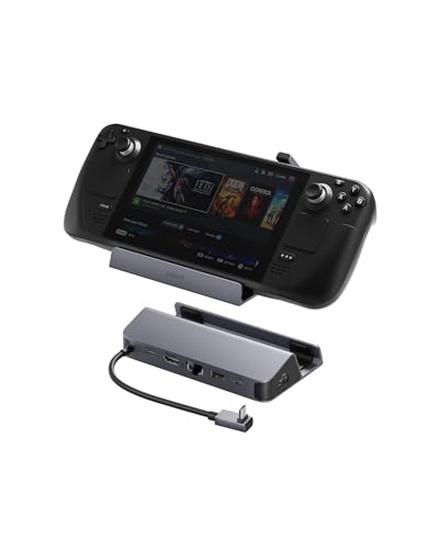 Anker Docking Station für Steam Deck/ROG Ally, 6-in-1 Steam Deck Dock, USB-C-Hub mit HDMI 4K@60Hz, 1 Gbit/s Ethernet, 2 USB-A & 1 USB-C-Anschlüsse, 90