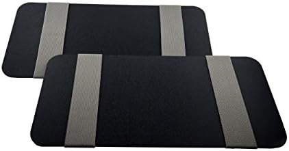 Visormates - Side Window Sun Visor Extenders (6x13 Black with Gray Straps) to add to Your Existing Nissan Juke 2011+ Driver and Passenger Sun Visors