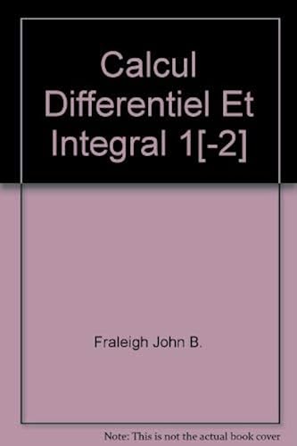 Download Calcul différentiel et intégral 1 PDF