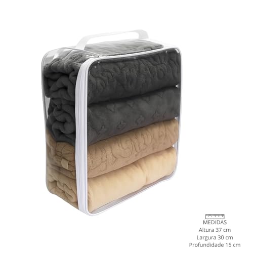 Kit 3 Organizador Necessaire Brinquedos Itens de Higiene com Zíper Dobrável 1p + 1m + 1 G