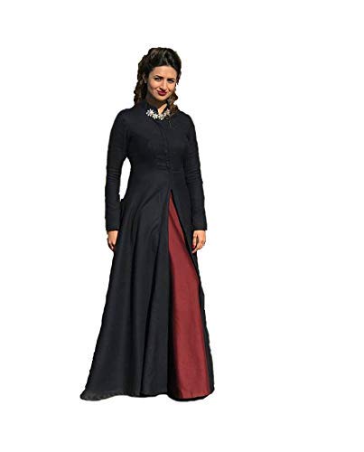 nirali fashion women's silk semi-stitched indo-western gown (multicolour, free size)