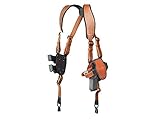 Alien Gear ShapeShift Shoulder Holster (Brown Leather) for Concealed or Open Carry - Custom Fit to Your Gun (Select Pistol Size) - Right or Left Hand - Made in The USA