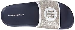 Tommy Hilfiger Women's DANAA Slide Sandal, Gold, 8