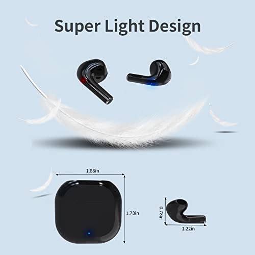 Wireless Earbud Bluetooth 5.0 Headphones with Charging Case and Mic, 24H Cyclic Playtime Touch Control Deep Bass Mini Earbuds TWS Earphones Hi-Fi Stereo Sound Headset for Workout Running Travel
