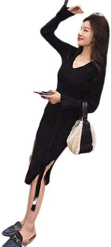 Amazon ワンピース レディースワンピース 大きいサイズワンピース ワンピース膝丈 サイドスリットニットワンピース スリットワンピース スリット入りワンピース リブニットワンピース リブニット ワンピース チュニック 通販