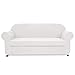 subrtex Stretch Couch Cover Set 1 Piece Sofa Slipcover with A Gift Cushion Cover for 2 Cushion Couch Loveseat(Off-White,Loveseat)