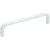 Hickory Hardware 1 Pack Solid Core Kitchen Cabinet Pulls, Luxury Cabinet Handles, Hardware for Doors &amp; Dresser Drawers, 4 Inch Hole Center, White, Wire Pulls Collection