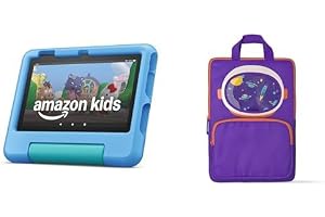 Amazon Fire 7 Kids Tablet Sleeve Bundle â€” Bundle includes Amazon Fire 7 Kids tablet, 16GB, Blue & Spaceman Carrying Case