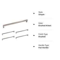 homdiy 20 Pack Brushed Nickel Cabinet Handles