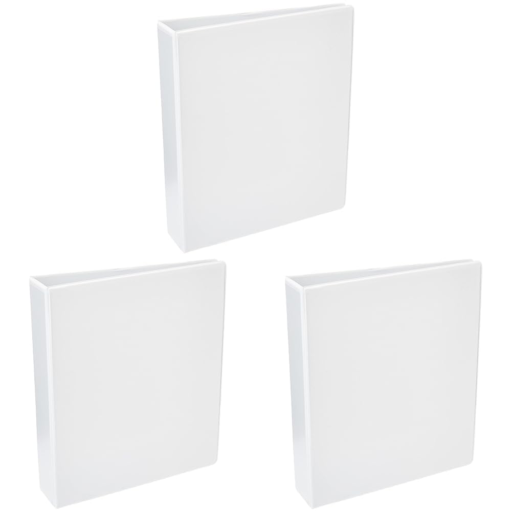 Esselte Leitz Essentials Presentation Binder, 4 cm Ring Diameter, 49739 - A4, White (Pack of 3)