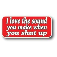 LuxeAccessories I Love The Sound You Make When You Shut Up Hard Hat Helmet Stickers 3pk