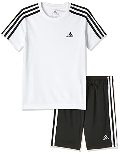adidas GN1492 B 3S T SET Tuta da ginnastica Bambino Top:white/black  Bottom:BLACK/WHITE 7-8A | Prezzo.it