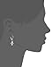 Sterling Silver and 14k Yellow Gold Fleur-de-Lis Diamond Accent Drop Earrings
