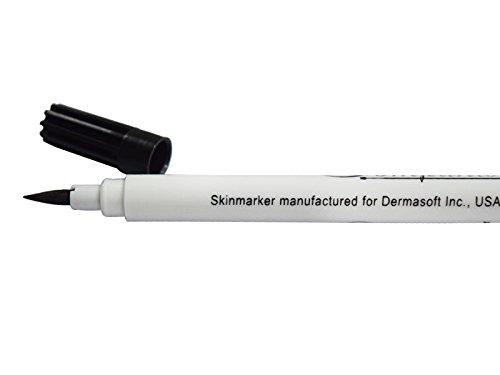 Skin Companion Twin Tip - Surgical Markers (Pack of 5, Black)