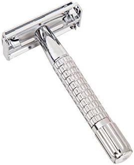 Big Roc Classic Silver Men's Shave Razor with Protected Blade and Travel Carry Case
