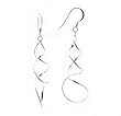 Twisted Spiral Sterling Silver Hook Earrings