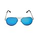 PGXT Premium Full Mirrored Aviator W/Flash Mirror Lens Uv400 Sunglasses Eyewear Blue
