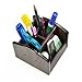 KLOUD City Dark Brown Wooden Rotating Ladder Style Desktop Organizer Pen Pencil Cup holder