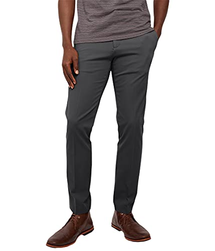 Dockers Men's City Trouser Slim Fit Smart 360 Tech Pants, Asphalt, 29W x 32L
