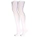 Truform Anti Embolism Stockings, Thigh High Post Surgery Recovery Hospital Style, 18 mmHg Compression for Men and Women, Full Length Ted Hose, Open Toe, White, Large