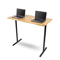 Stand Up Desk Store 48" Fixed Height Solid Wood Standing Desk/Butcher Block Desk (48" x 24", Natural Finish)