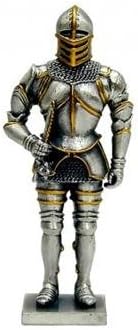Medieval Pewter Statue - Knight with Flail (Ball & Chain)