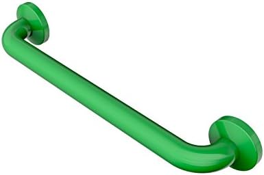 Straight Grab Bar coated Steel Safety 400 mm Grass Green
