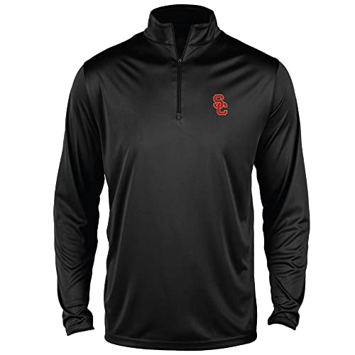 Dunbrooke USC Trojans Legend Lightweight 1/4 zip, black, X-Large