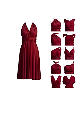 Short Infinity Bridesmaid Dresses Convertible Wrap Midi Multiway Dress