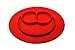 Silicone Kids Placemat with spoon, Food mat, Table Suction, Fits Most Highchair Trays, Dishwasher, Microwave Safe, FDA Approved BPA Free (Red)
