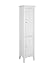 Elegant Home Fashions Sicily Linen Tower with 2 Shutter Doors, White