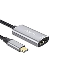 USB C a HDMI adaptador, mokin USB C (tipo C) a HDMI cable adaptador para Macbook, Chromebook Pixel, Dell XPS 12 13 15 y más con chapado en oro, Puerto HDMI, soporte 4 K UHD