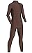 JustinCostume Kids Spandex Turtleneck Full Body Unitard Costume, 12, Brown