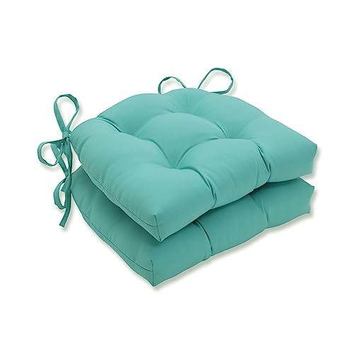 Pillow Perfect Outdoor | Sunburst Pool Wendestuhl Pad für den Innenbereich, 39,5 x 37,5 x 8,9 cm, Blau