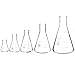 ULAB Scientific Glass Erlenmeyer Flask Set, 5 Sizes 50ml 150ml 250ml 500ml 1000ml, 3.3 Boro with Printed Graduation, UEF1002