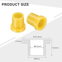 uxcell 12pcs Flanged Sleeve Bearings Plastic