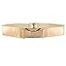 Lowpricenice Women Fashion Gold Metal Keeper Metallic Big Mirror Bow Wide OBI Belts