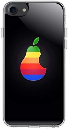Silicone TPU Phone Cover Case with a Polymer Sticker for Apple iPhone 7 (pear)
