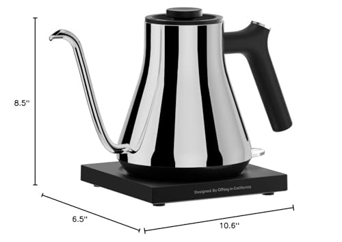Gooseneck Electric Kettle, Offacy Gooseneck Kettle with 100% Food Grade 304 Stainless Steel, Pour Over Kettle & Coffee Kettle, Tea Kettle 1200 Watt Quick Heating, 0.9L, Siver - Image 8