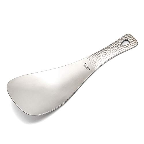 Godyluck Outdoor Titanium Rice Spoon Scoop Home Kitchen Cooking Spatula for Camping Hiking Picnic
