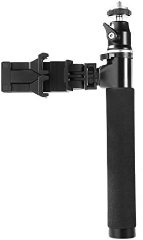 Junadael Monopod Selfie Stick for DJI OSMO with Replacement Cell Phone Holder Mount - Waterproof Extendable Pole for GoPro Hero 4 3+ 3 2 - Telescopic Handheld Self-timer Rod, Black