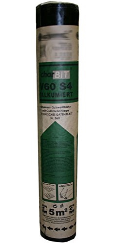 Schweißbahn V60 S4 talkumiert 5 m² Rolle NEU Bitumenbahn Dachbahn Schweissbahn