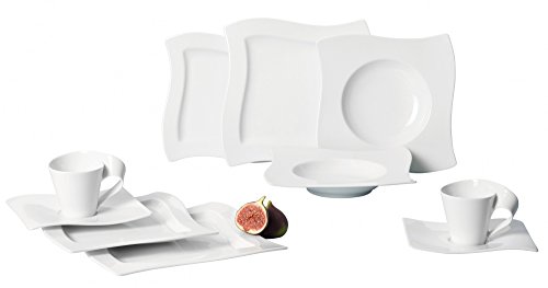 Villeroy & Boch New Wave 30-Piece Basic Dinnerware Set, White