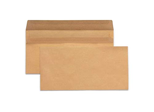 DL Manilla (110x220mm) Envelopes Self Seal Wallet Posting Mailing Home Office and Ecommerce Pack of 100